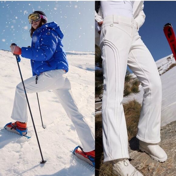 Nwt free people movement Valencia Ski Flares white ski pants - Picture 1 of 11